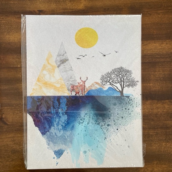 Watercolor Canvas Scenery Deer Pictures‎ Art Decor (3) - Picture 4 of 8